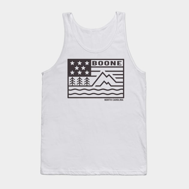 Visiting NC Mountain Cities Boone, NC Flag Tank Top by Contentarama